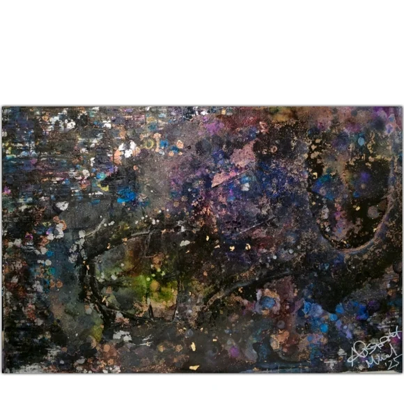 HANDCRAFTED Abstract Painting HANDMADE Artwork HANDPAINTED Wall Art Decor 20x30